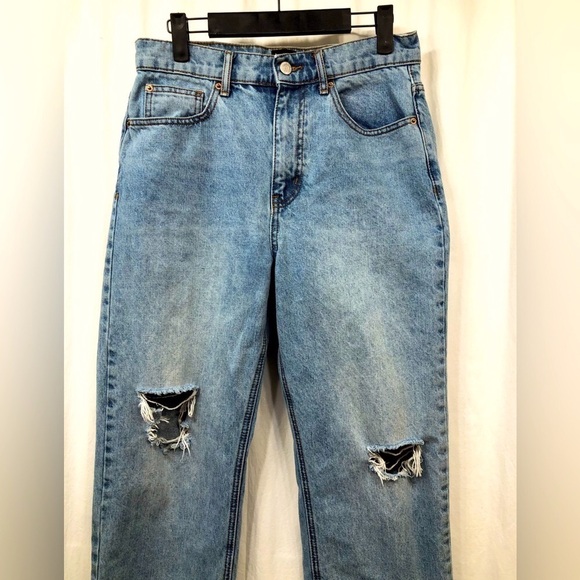 BDG Urban Outfitters Cowboy Jean High Rise Western Blue Denim Distressed Size 29 - Picture 2 of 16